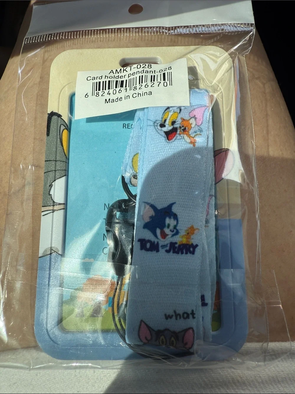 Kids Blue Card Holder Lanyard